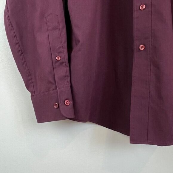 Joseph & Feiss Men's Size 15 1/2 34/35 Plum Purple Long Sleeve Dress Shirt - Picture 4 of 10
